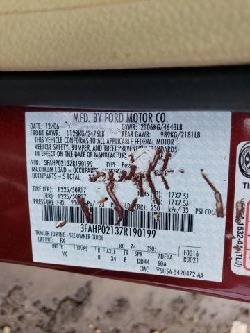 Photo 10 from auction – 2007 FORD FUSION with VIN 3FAHP02137R190199