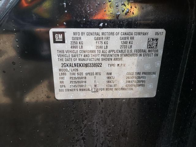 Photo 10 from auction – 2017 GMC TERRAIN SL with VIN 2GKALNEKXH6338922