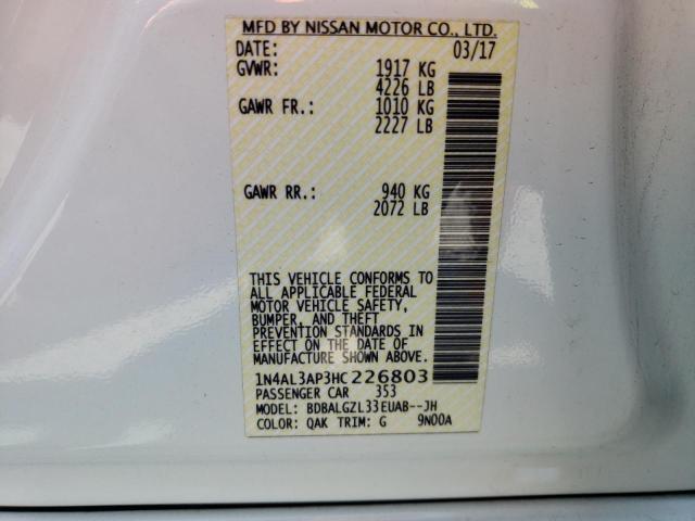 Photo 10 from auction – 2017 NISSAN ALTIMA 2.5 with VIN 1N4AL3AP3HC226803