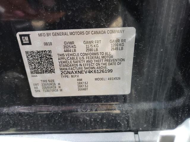 Photo 10 from auction – 2019 CHEVROLET EQUINOX PR with VIN 2GNAXNEV4K6126199