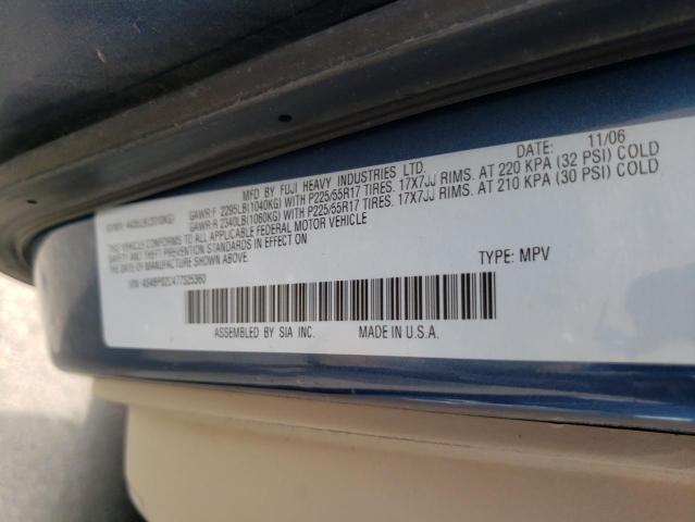 Photo 10 from auction – 2007 SUBARU OUTBACK OU with VIN 4S4BP62C477325360