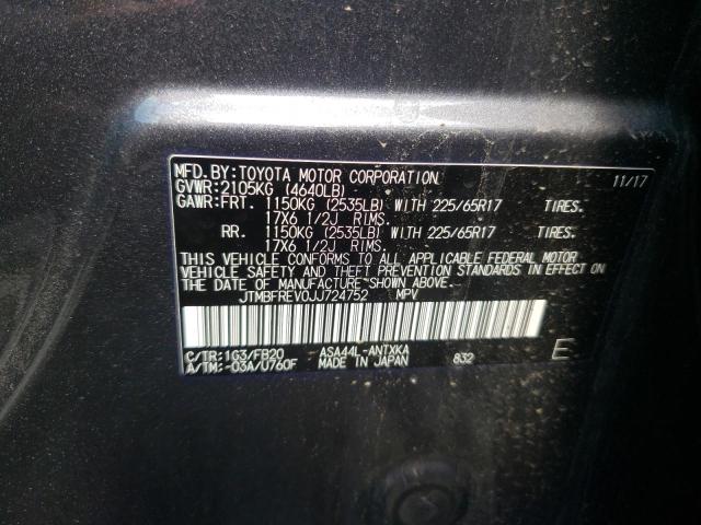 Photo 10 from auction – 2018 TOYOTA RAV4 LE with VIN JTMBFREV0JJ724752