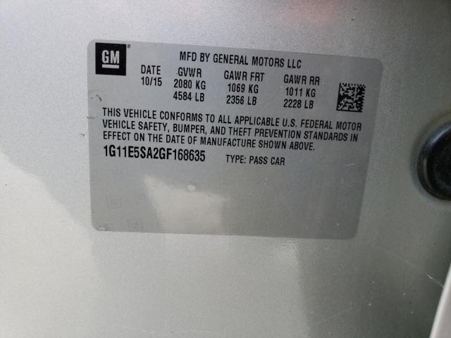 Photo 10 from auction – 2016 CHEVROLET MALIBU LIM with VIN 1G11E5SA2GF168635