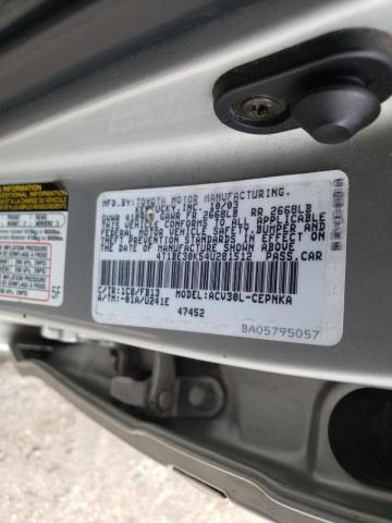 Photo 10 from auction – 2004 TOYOTA CAMRY LE with VIN 4T1BE30K54U281512