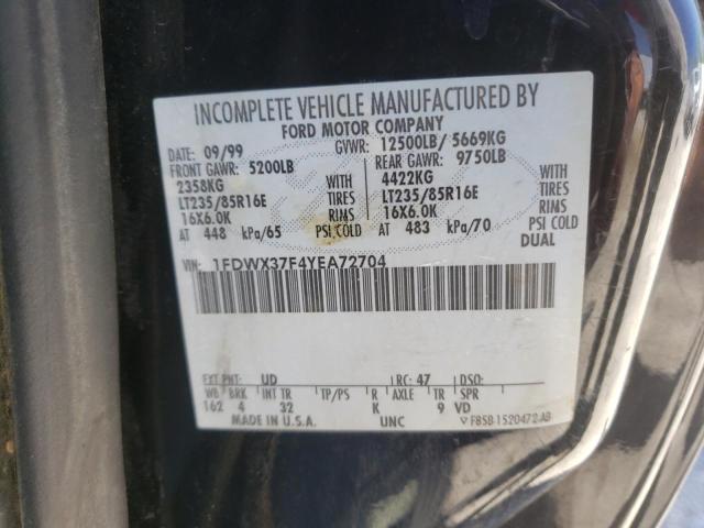 Photo 10 from auction – 2000 FORD F350 SUPER with VIN 1FDWX37F4YEA72704
