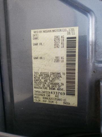 Photo 10 from auction – 2012 NISSAN ALTIMA BAS with VIN 1N4AL2AP2CN433769