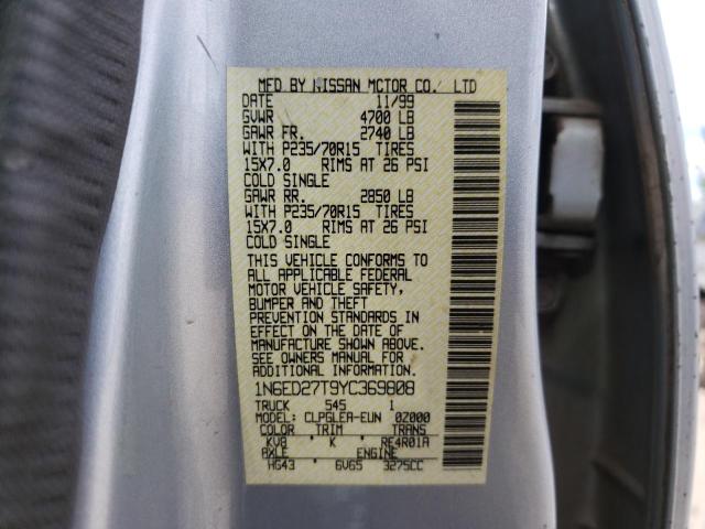 Photo 10 from auction – 2000 NISSAN FRONTIER C with VIN 1N6ED27T9YC369808