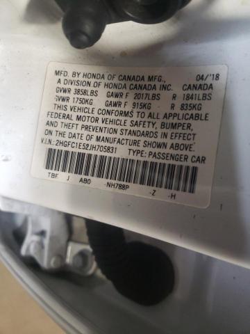 Photo 10 from auction – 2018 HONDA CIVIC SI with VIN 2HGFC1E52JH705831