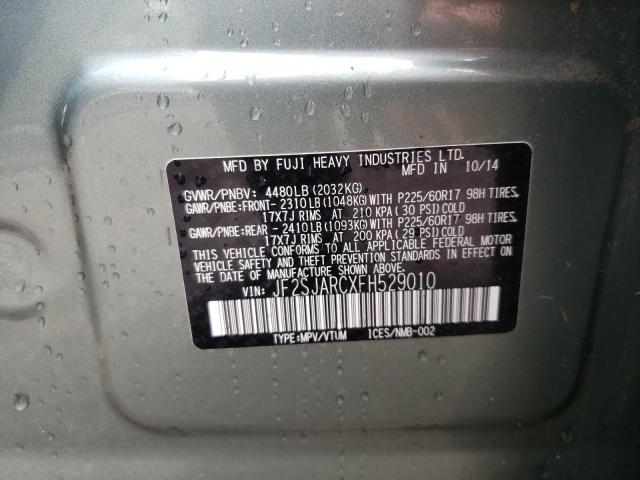 Photo 10 from auction – 2015 SUBARU FORESTER 2 with VIN JF2SJARCXFH529010