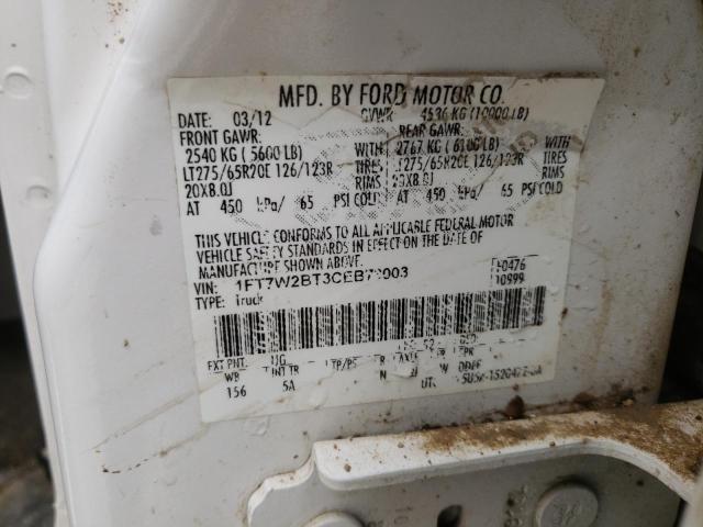 Photo 10 from auction – 2012 FORD F250 SUPER with VIN 1FT7W2BT3CEB73003