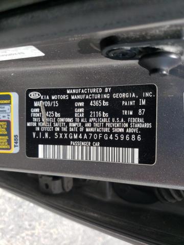 Photo 10 from auction – 2015 KIA OPTIMA LX with VIN 5XXGM4A70FG459686