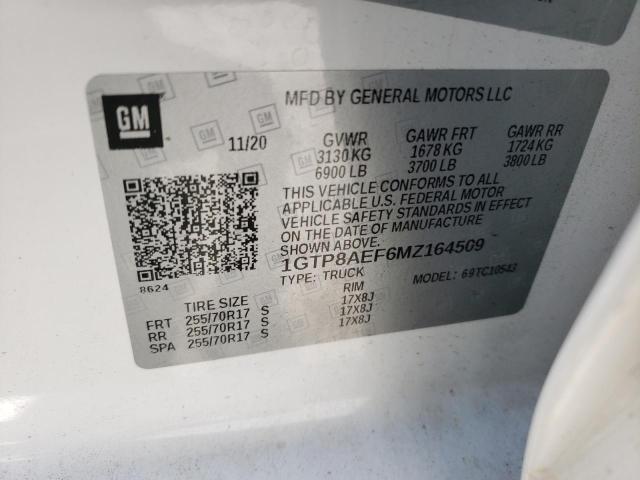 Photo 10 from auction – 2021 GMC SIERRA C15 with VIN 1GTP8AEF6MZ164509