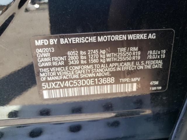Photo 10 from auction – 2013 BMW X5 XDRIVE3 with VIN 5UXZV4C53D0E13688
