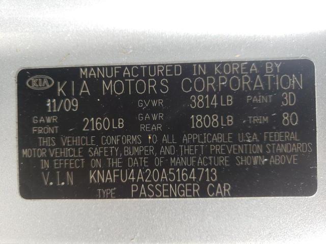 Photo 10 from auction – 2010 KIA FORTE EX with VIN KNAFU4A20A5164713