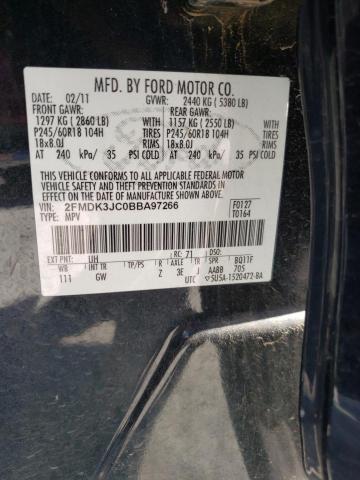 Photo 10 from auction – 2011 FORD EDGE SEL with VIN 2FMDK3JC0BBA97266