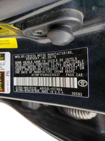 Photo 10 from auction – 2017 TOYOTA CAMRY LE with VIN 4T1BF1FK8HU330037