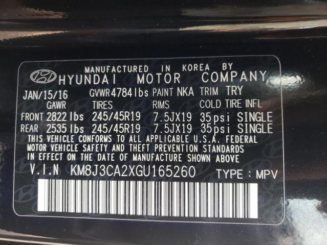 Photo 10 from auction – 2016 HYUNDAI TUCSON LIM with VIN KM8J3CA2XGU165260