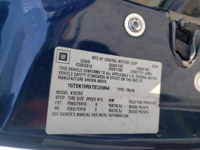 Photo 10 from auction – 1996 GMC SIERRA K15 with VIN 1GTEK19RXTE523864