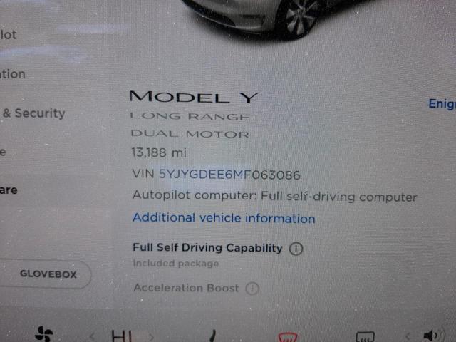 Фото 8 с аукциона – 2021 TESLA MODEL Y с VIN 5YJYGDEE6MF063086