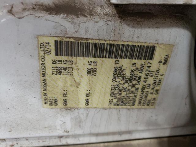 Photo 10 from auction – 2014 NISSAN MAXIMA S with VIN 1N4AA5AP8EC466247