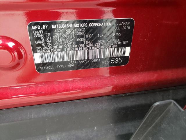 Photo 10 from auction – 2020 MITSUBISHI ECLIPSE CR with VIN JA4AS3AA7LZ005911