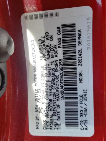 Photo 10 from auction – 2009 TOYOTA COROLLA BA with VIN 1NXBU40E09Z092955