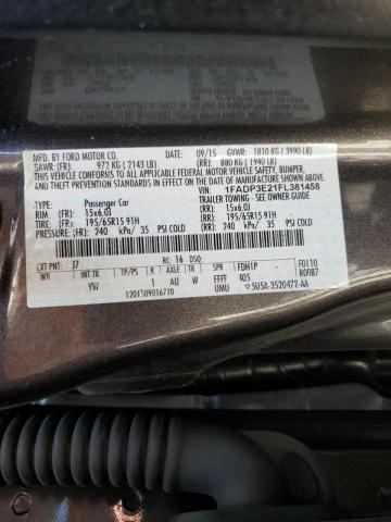 Photo 10 from auction – 2015 FORD FOCUS S with VIN 1FADP3E21FL381458