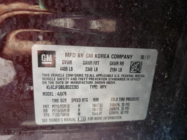 Photo 10 from auction – 2018 BUICK ENCORE PRE with VIN KL4CJFSB0JB522283