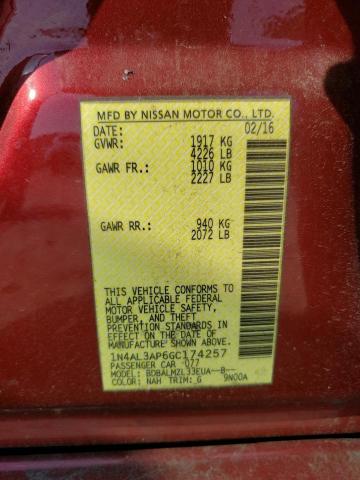 Photo 10 from auction – 2016 NISSAN ALTIMA 2.5 with VIN 1N4AL3AP6GC174257