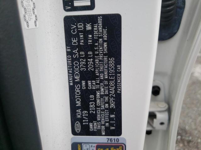 Photo 10 from auction – 2020 KIA FORTE with VIN 3KPF24AD8LE195886
