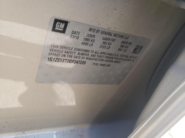 Photo 10 from auction – 2016 CHEVROLET MALIBU LT with VIN 1G1ZE5ST2GF247209