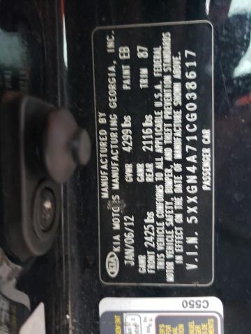 Photo 10 from auction – 2012 KIA OPTIMA EX with VIN 5XXGN4A71CG038617