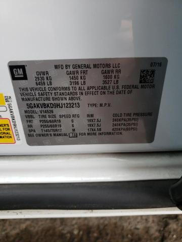 Photo 10 from auction – 2017 BUICK ENCLAVE with VIN 5GAKVBKD9HJ123213
