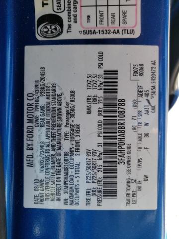 Photo 10 from auction – 2011 FORD FUSION SE with VIN 3FAHP0HA8BR108788