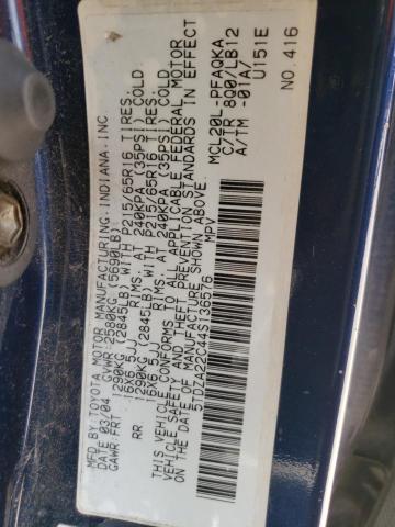 Photo 10 from auction – 2004 TOYOTA SIENNA XLE with VIN 5TDZA22C44S136576