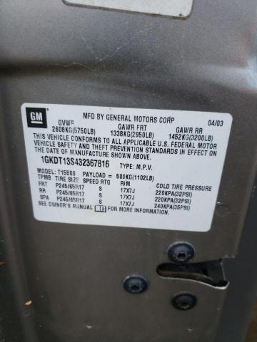 Photo 10 from auction – 2003 GMC ENVOY with VIN 1GKDT13S432367816
