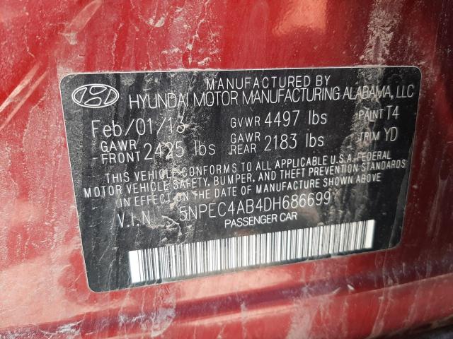 Photo 10 from auction – 2013 HYUNDAI SONATA SE with VIN 5NPEC4AB4DH686699