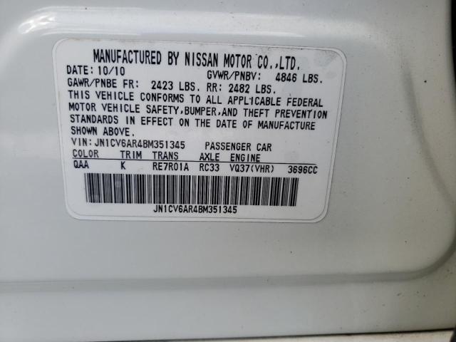 Photo 10 from auction – 2011 INFINITI G37 with VIN JN1CV6AR4BM351345