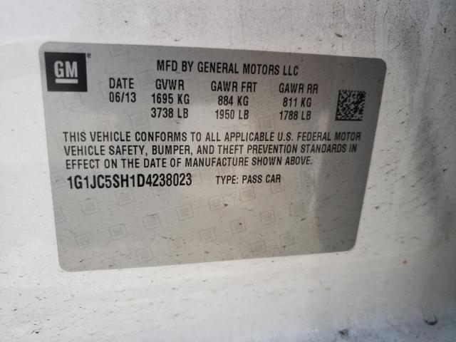Photo 10 from auction – 2013 CHEVROLET SONIC LT with VIN 1G1JC5SH1D4238023