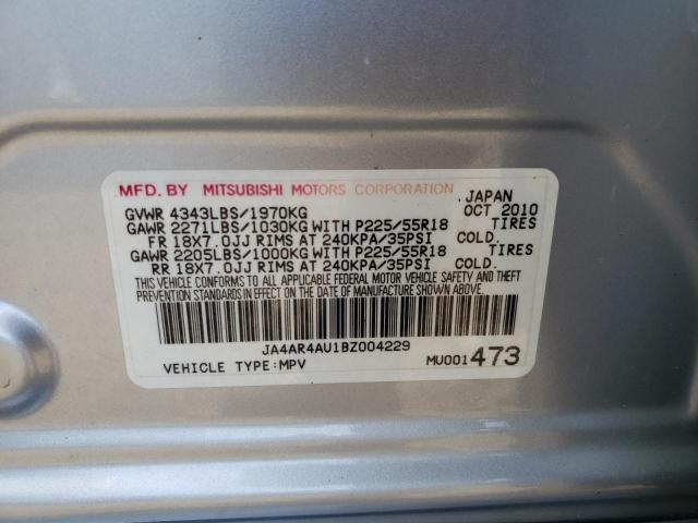 Photo 10 from auction – 2011 MITSUBISHI OUTLANDER with VIN JA4AR4AU1BZ004229