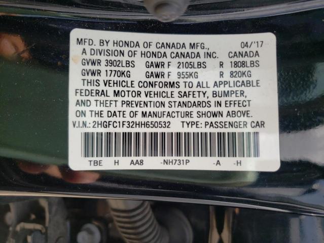 Photo 10 from auction – 2017 HONDA CIVIC EX with VIN 2HGFC1F32HH650532