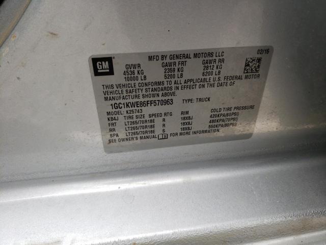 Photo 10 from auction – 2015 CHEVROLET SILVERADO with VIN 1GC1KWE86FF570963