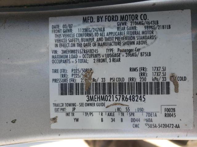 Photo 10 from auction – 2007 MERCURY MILAN PREM with VIN 3MEHM02157R648245