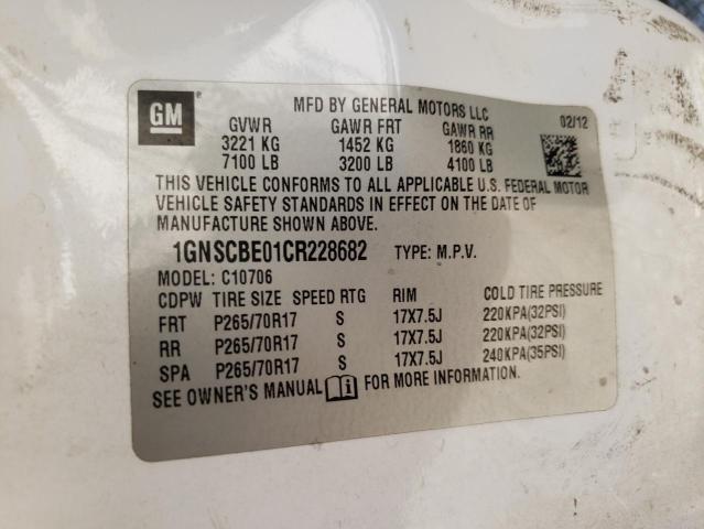 Photo 10 from auction – 2012 CHEVROLET TAHOE C150 with VIN 1GNSCBE01CR228682