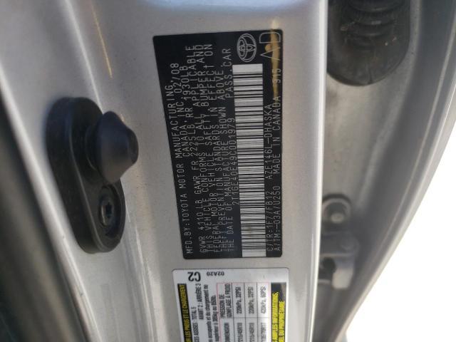 Photo 10 from auction – 2009 TOYOTA COROLLA MA with VIN 2T1GE40E49C001979