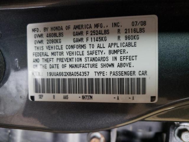 Photo 10 from auction – 2008 ACURA TL with VIN 19UUA662X8A054357