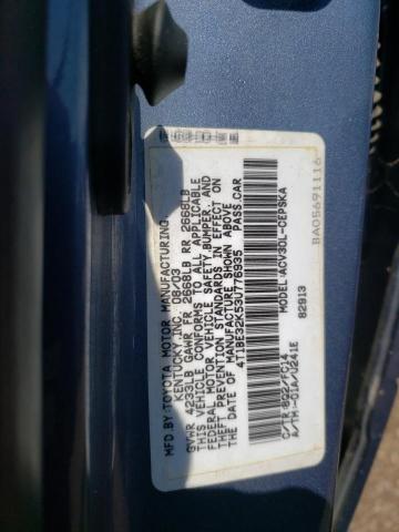 Photo 10 from auction – 2003 TOYOTA CAMRY LE with VIN 4T1BE32K53U776935