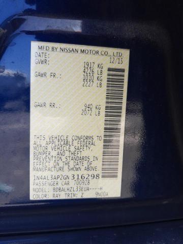 Photo 10 from auction – 2016 NISSAN ALTIMA 2.5 with VIN 1N4AL3AP2GN316298