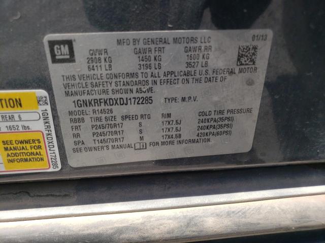 Foto 10 de la subasta – 2013 CHEVROLET TRAVERSE con VIN 1GNKRFKDXDJ172285