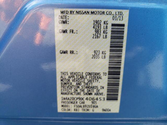 Photo 10 from auction – 2013 NISSAN LEAF S with VIN 1N4AZ0CP9DC406453